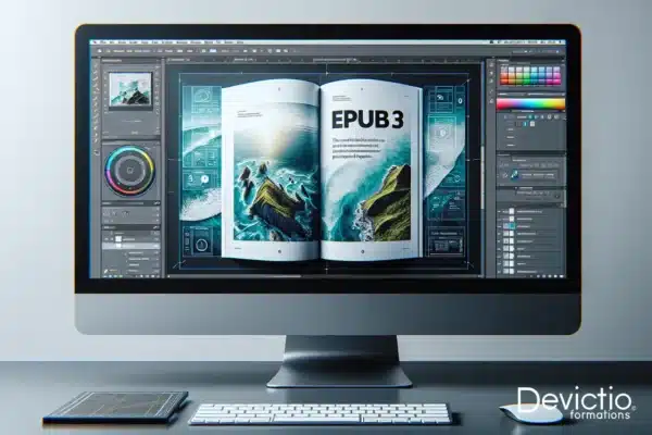 Formation Digital Publishing à Lyon : développez vos compétences en création de publications ePub3 avec InDesign.